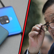 Left: Huawei P20 Pro smartphone. Right: Ren Zhengfei, founder and CEO of Huawei.